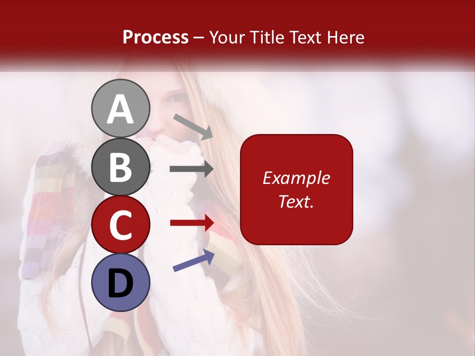 A Woman Wearing A Hat And Gloves With Her Hands In Her Mouth PowerPoint Template