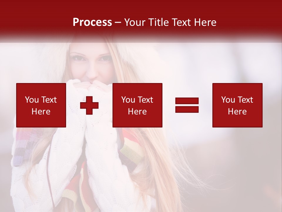 A Woman Wearing A Hat And Gloves With Her Hands In Her Mouth PowerPoint Template