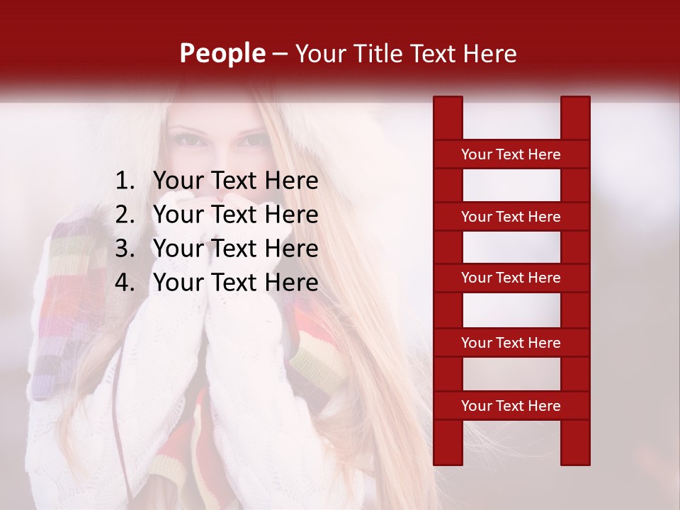 A Woman Wearing A Hat And Gloves With Her Hands In Her Mouth PowerPoint Template