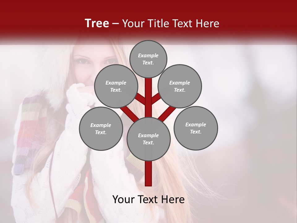 A Woman Wearing A Hat And Gloves With Her Hands In Her Mouth PowerPoint Template