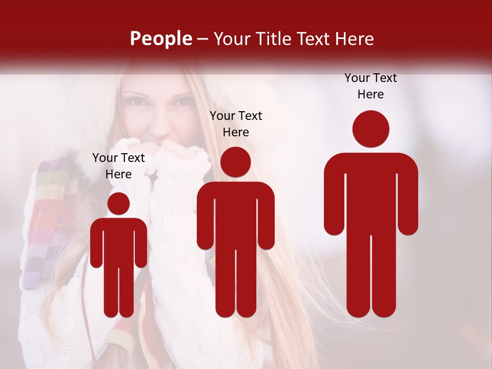 A Woman Wearing A Hat And Gloves With Her Hands In Her Mouth PowerPoint Template