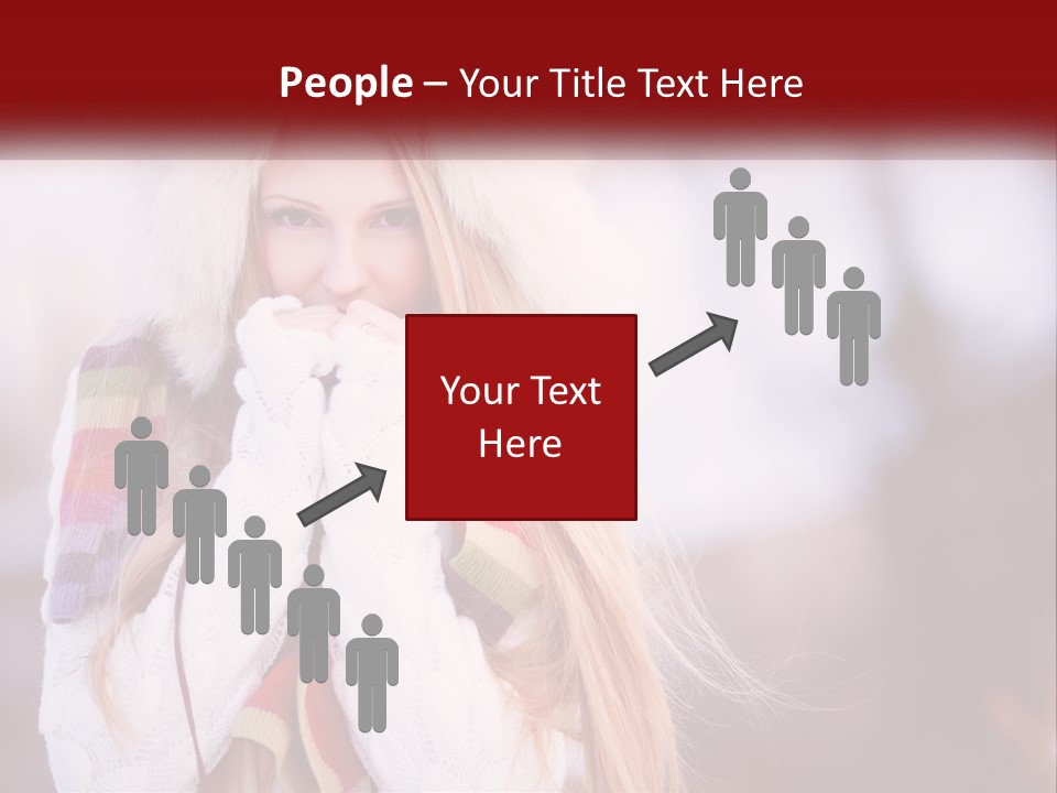 A Woman Wearing A Hat And Gloves With Her Hands In Her Mouth PowerPoint Template