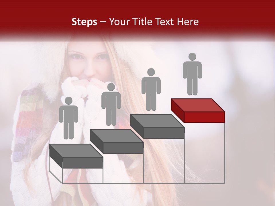 A Woman Wearing A Hat And Gloves With Her Hands In Her Mouth PowerPoint Template