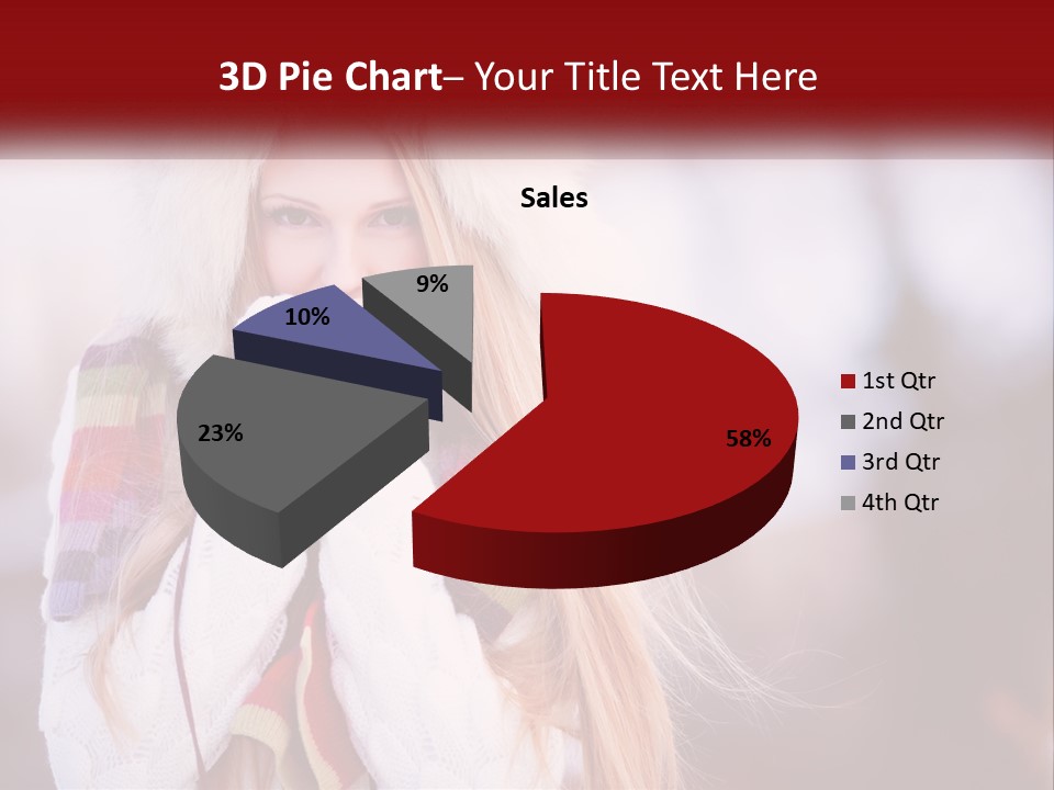 A Woman Wearing A Hat And Gloves With Her Hands In Her Mouth PowerPoint Template