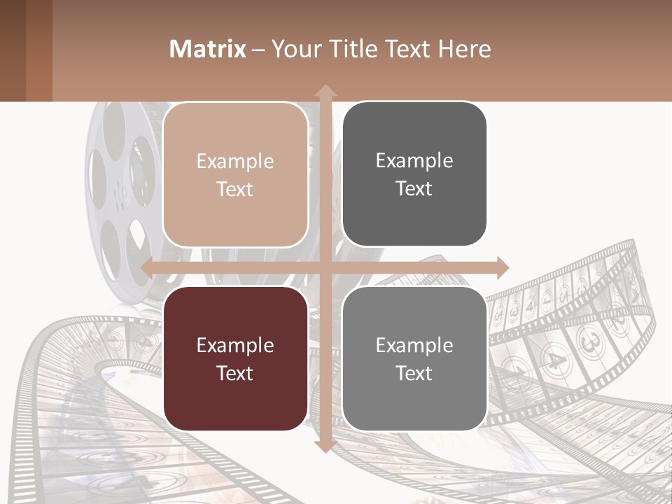 A Film Reel With A Film Strip On Top Of It PowerPoint Template