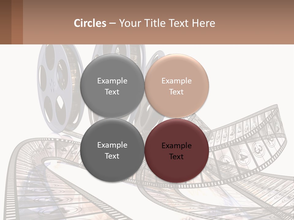 A Film Reel With A Film Strip On Top Of It PowerPoint Template