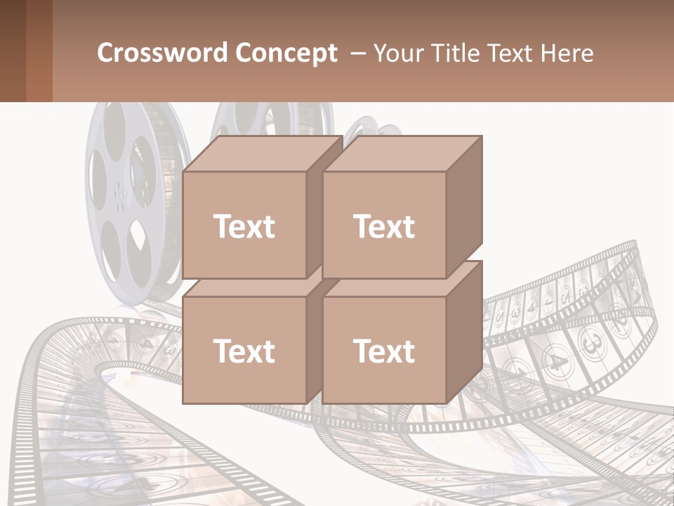 A Film Reel With A Film Strip On Top Of It PowerPoint Template