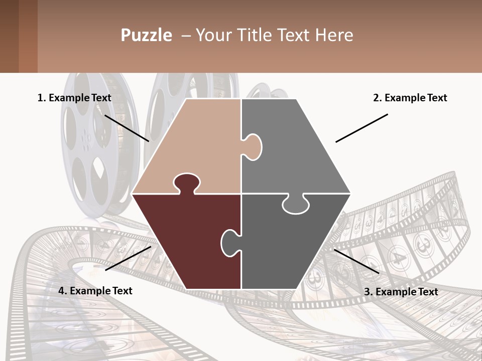 A Film Reel With A Film Strip On Top Of It PowerPoint Template
