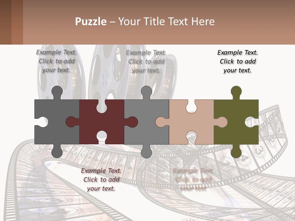 A Film Reel With A Film Strip On Top Of It PowerPoint Template