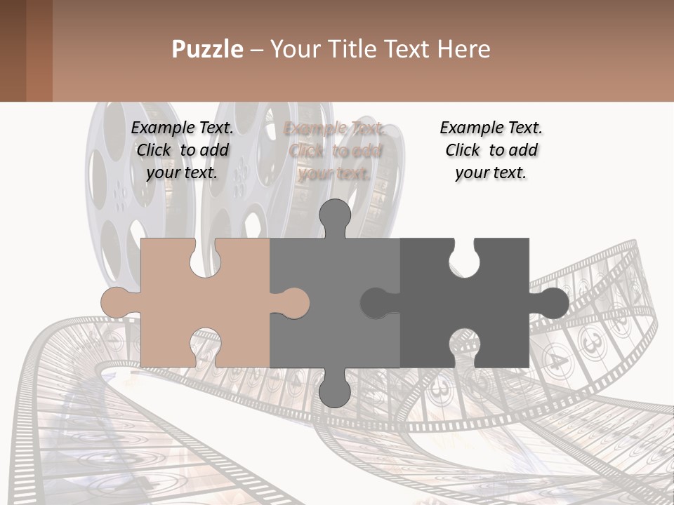 A Film Reel With A Film Strip On Top Of It PowerPoint Template