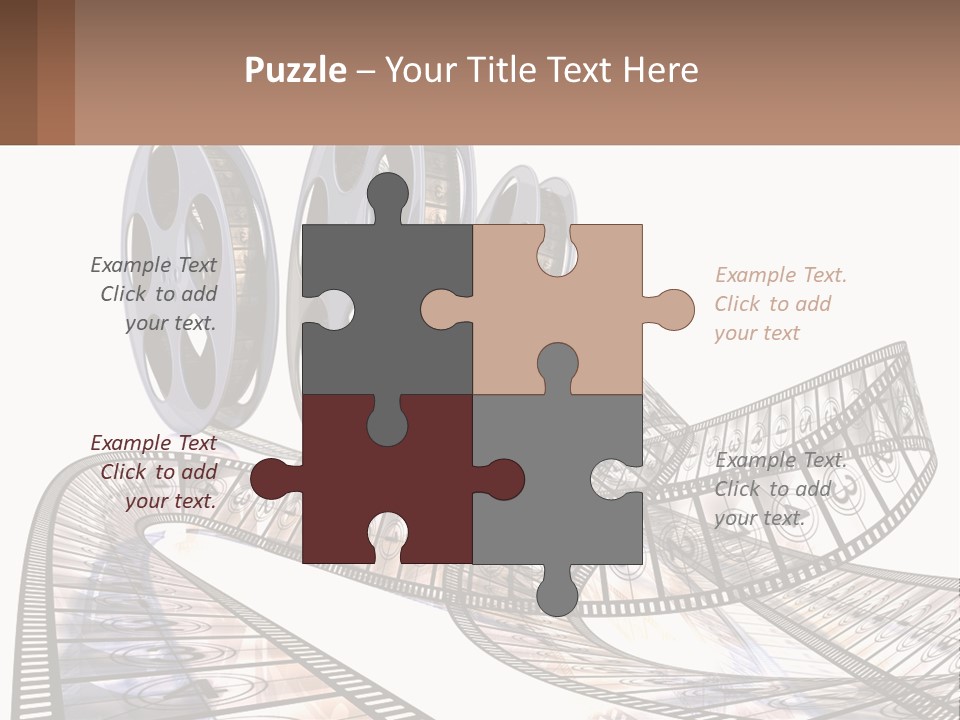 A Film Reel With A Film Strip On Top Of It PowerPoint Template