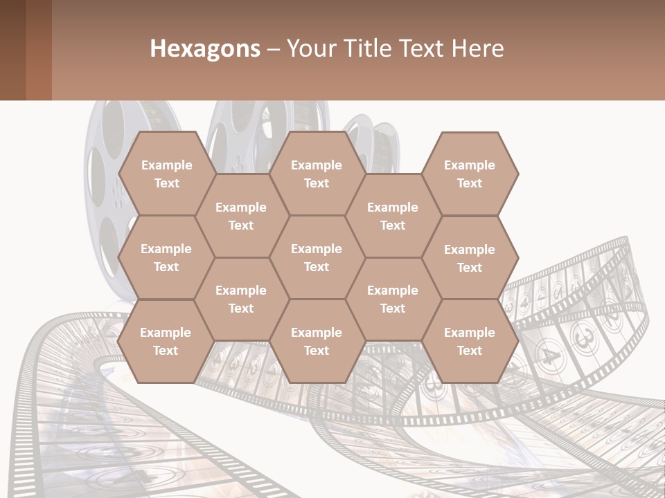 A Film Reel With A Film Strip On Top Of It PowerPoint Template