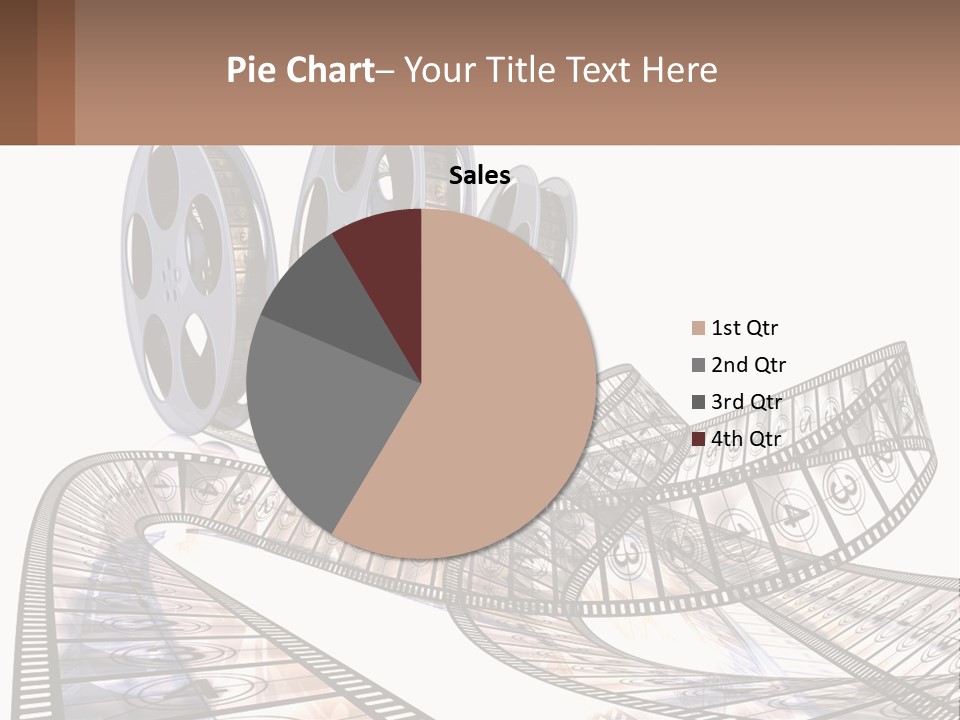 A Film Reel With A Film Strip On Top Of It PowerPoint Template