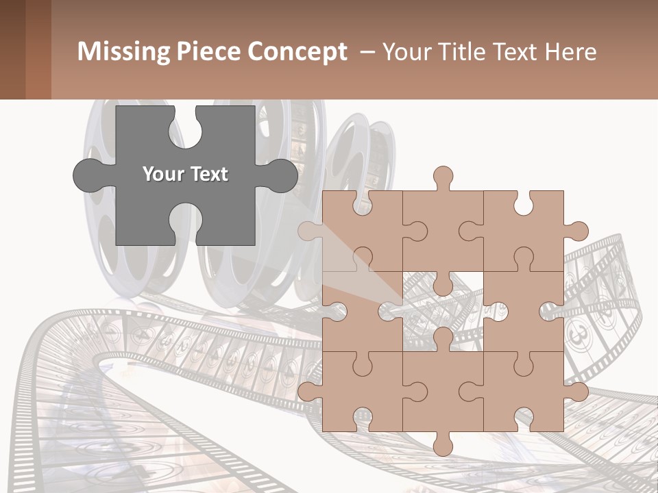 A Film Reel With A Film Strip On Top Of It PowerPoint Template