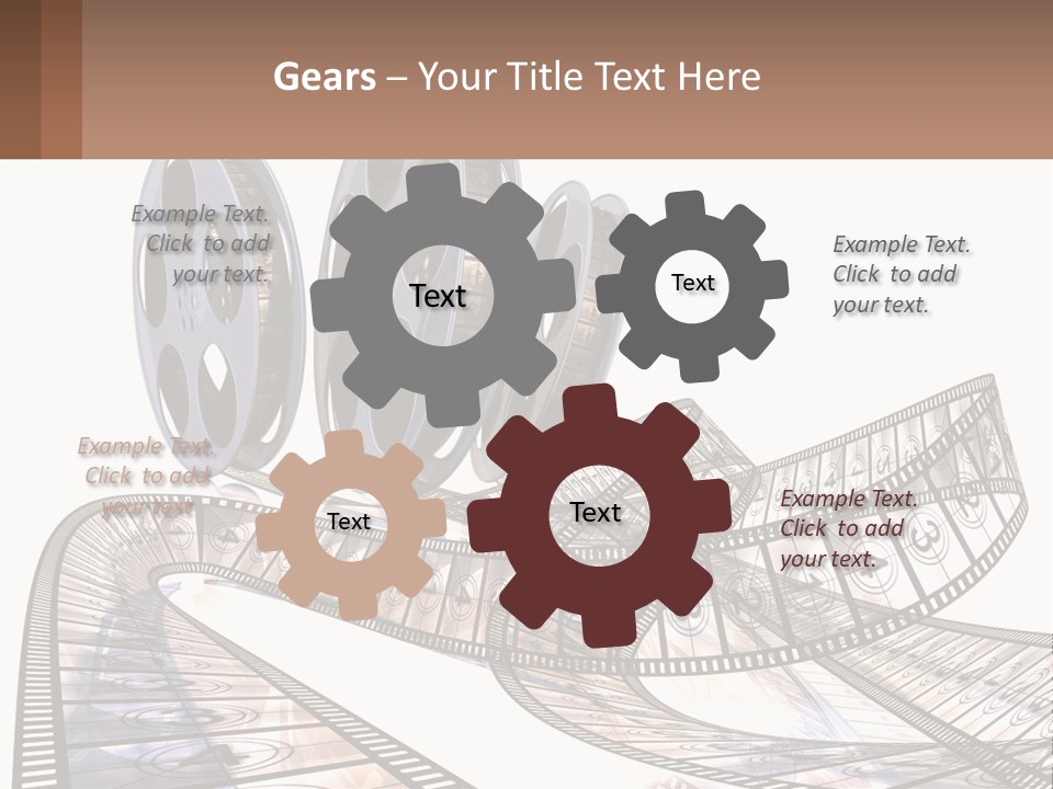 A Film Reel With A Film Strip On Top Of It PowerPoint Template