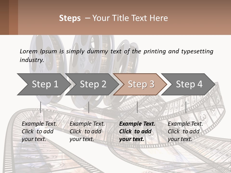 A Film Reel With A Film Strip On Top Of It PowerPoint Template