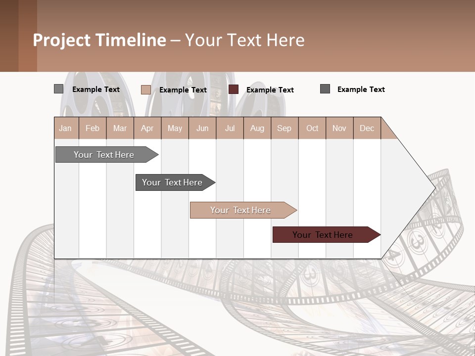 A Film Reel With A Film Strip On Top Of It PowerPoint Template