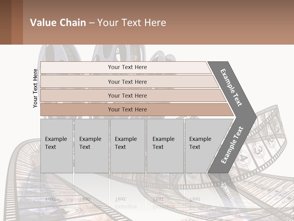 A Film Reel With A Film Strip On Top Of It PowerPoint Template