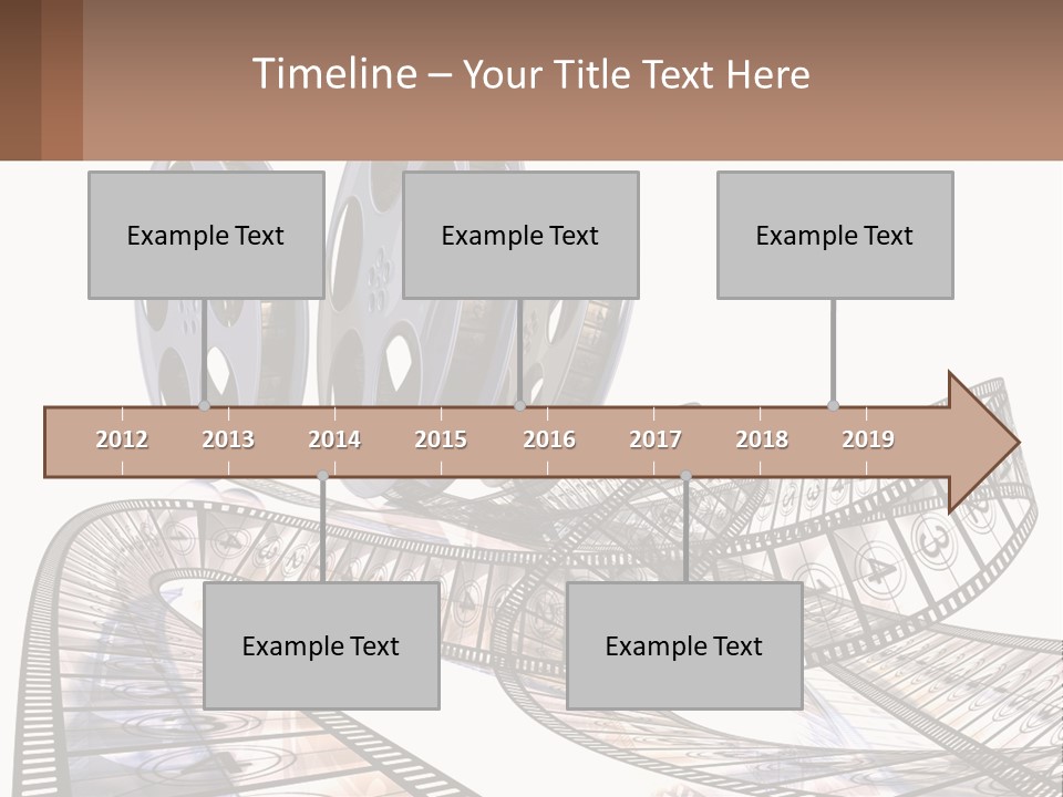 A Film Reel With A Film Strip On Top Of It PowerPoint Template