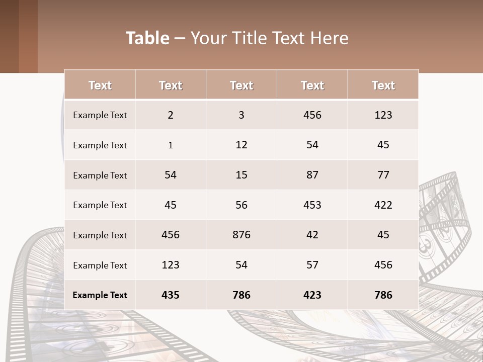 A Film Reel With A Film Strip On Top Of It PowerPoint Template