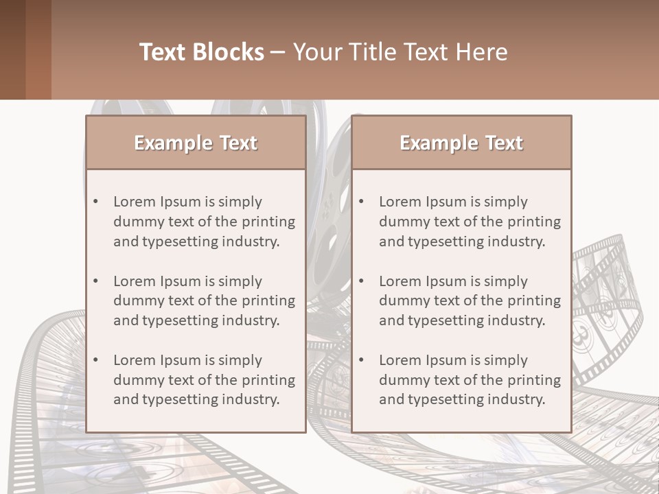 A Film Reel With A Film Strip On Top Of It PowerPoint Template