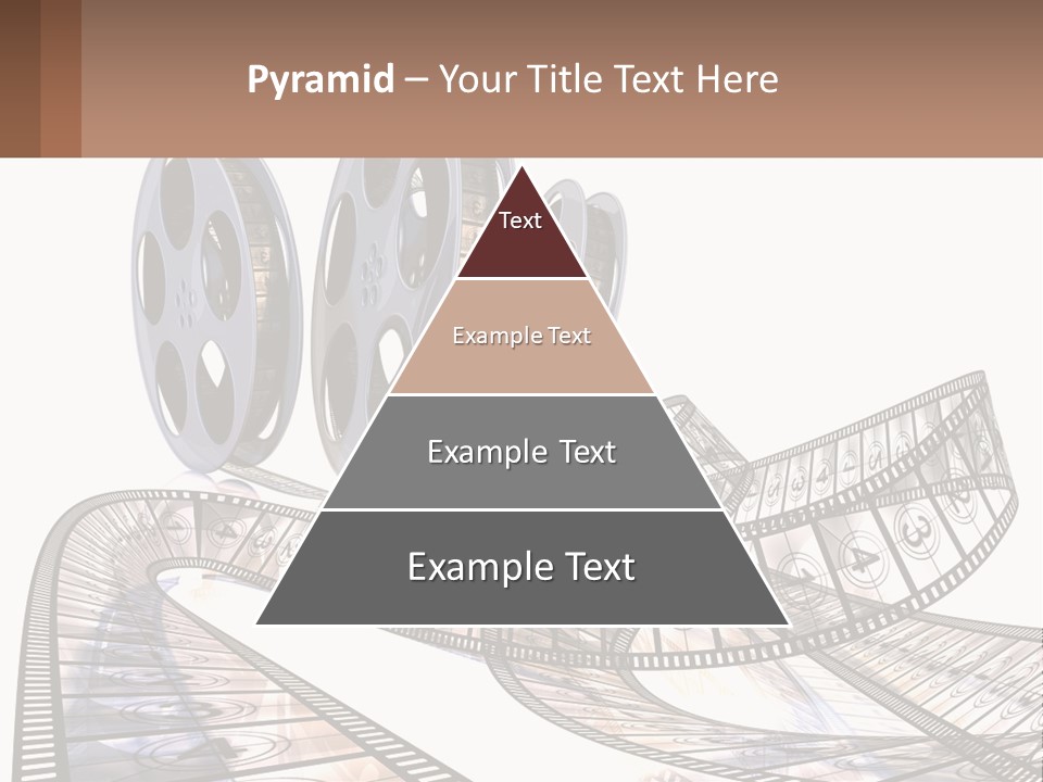 A Film Reel With A Film Strip On Top Of It PowerPoint Template