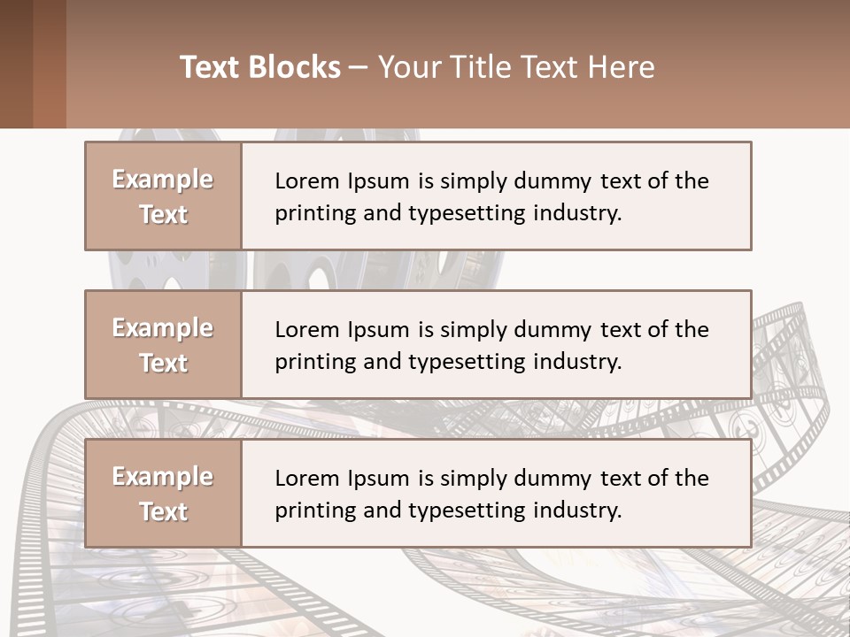 A Film Reel With A Film Strip On Top Of It PowerPoint Template