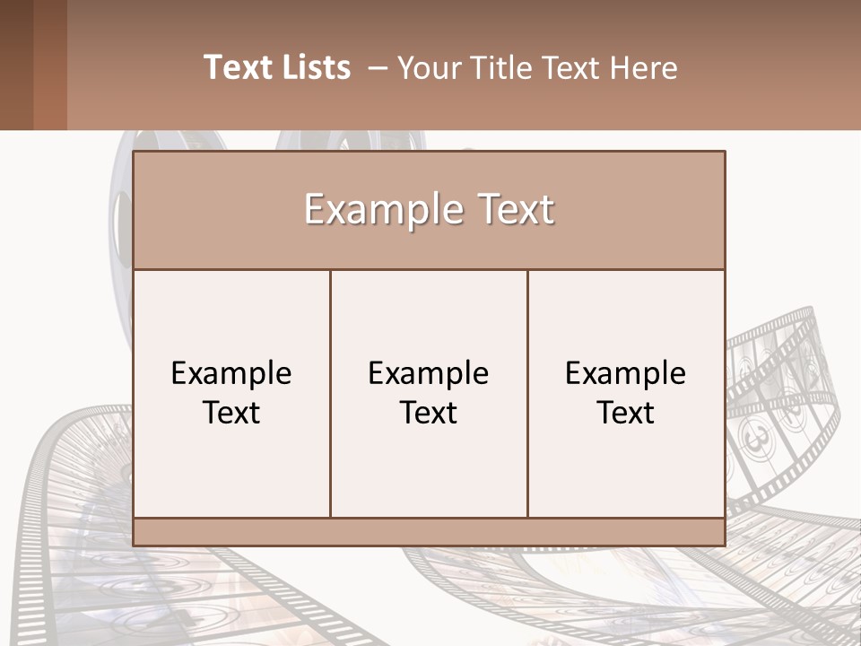 A Film Reel With A Film Strip On Top Of It PowerPoint Template