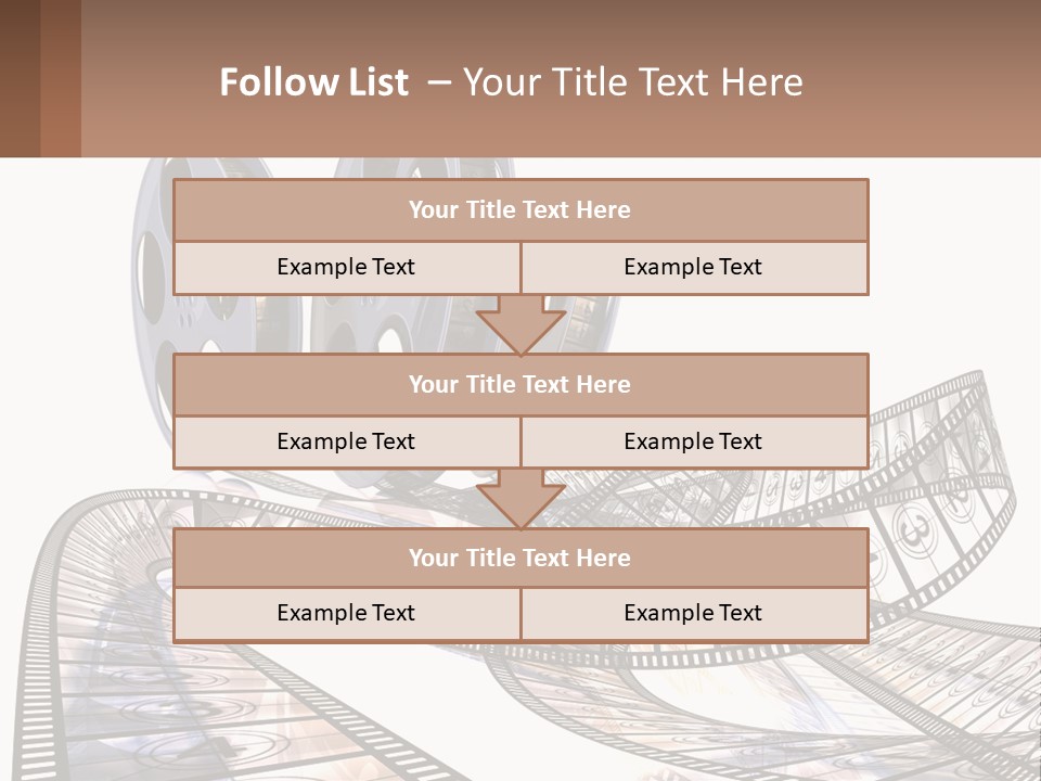 A Film Reel With A Film Strip On Top Of It PowerPoint Template