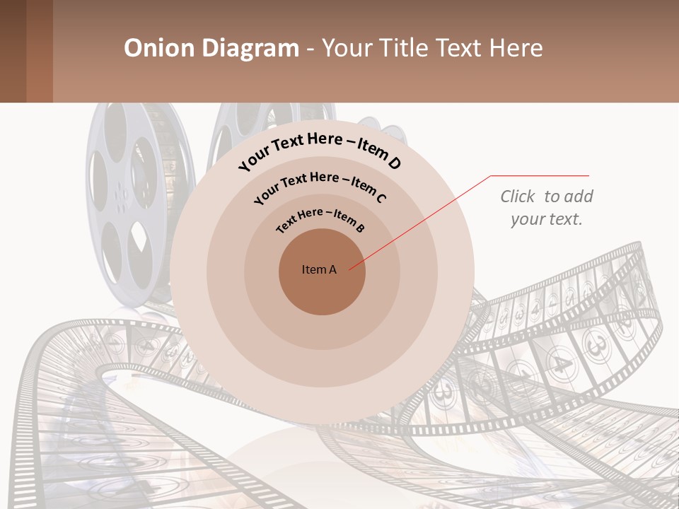 A Film Reel With A Film Strip On Top Of It PowerPoint Template