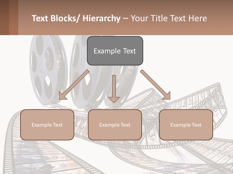 A Film Reel With A Film Strip On Top Of It PowerPoint Template