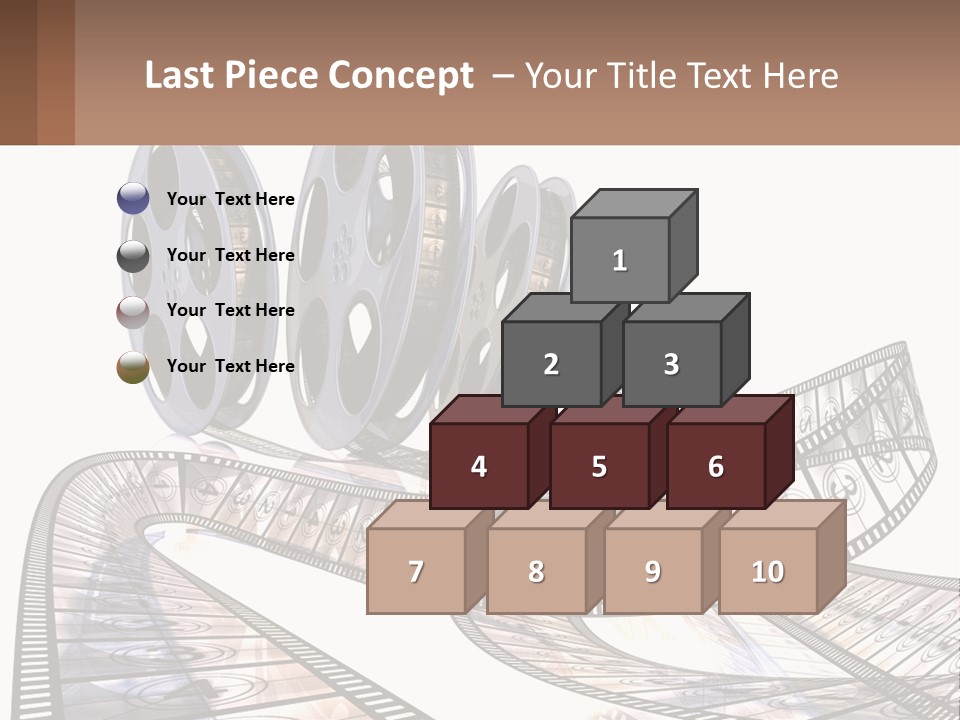 A Film Reel With A Film Strip On Top Of It PowerPoint Template