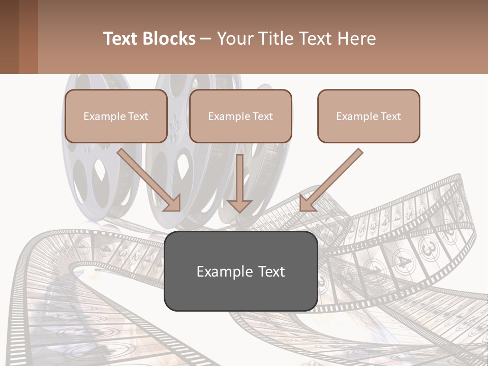 A Film Reel With A Film Strip On Top Of It PowerPoint Template