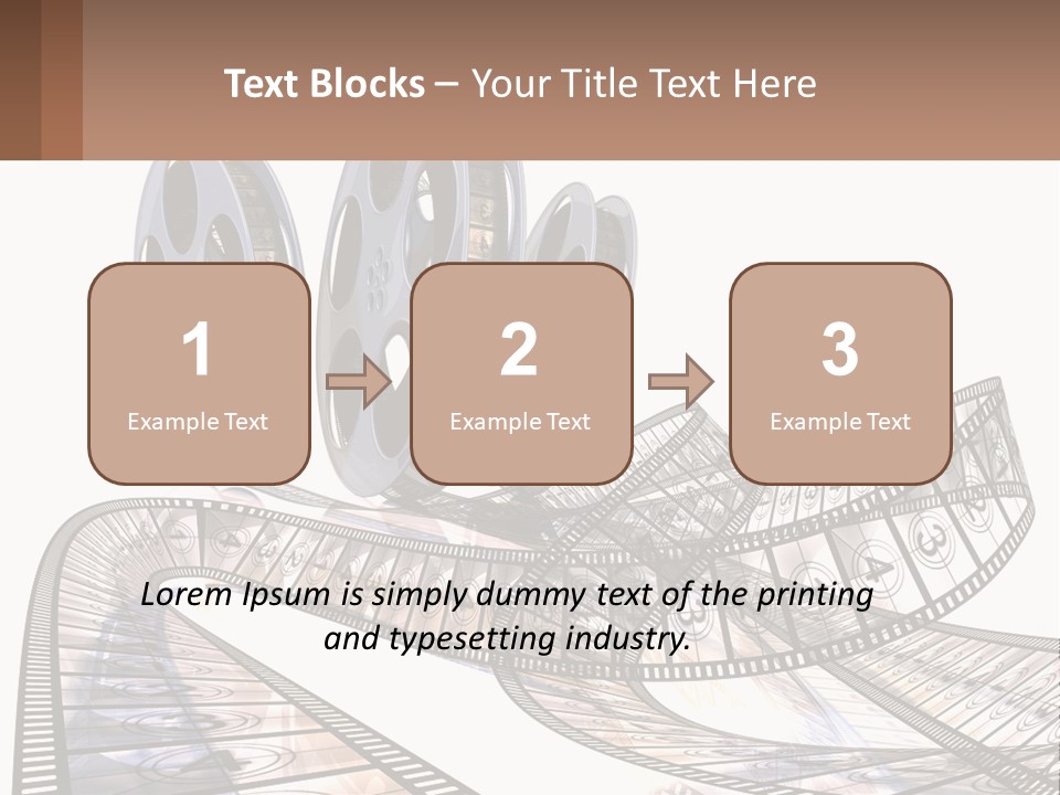A Film Reel With A Film Strip On Top Of It PowerPoint Template