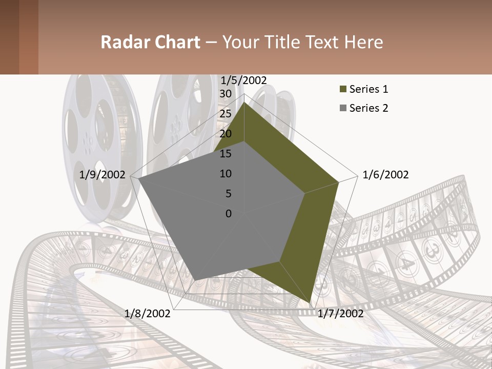 A Film Reel With A Film Strip On Top Of It PowerPoint Template