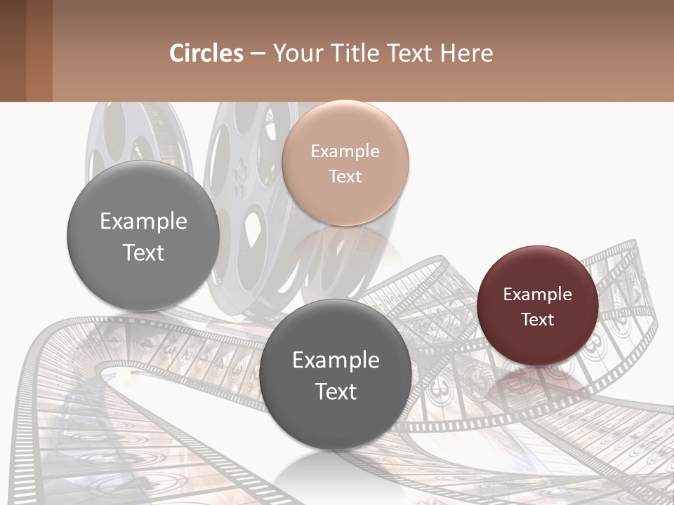 A Film Reel With A Film Strip On Top Of It PowerPoint Template
