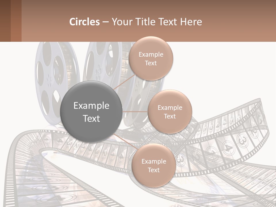 A Film Reel With A Film Strip On Top Of It PowerPoint Template