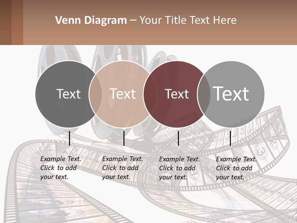 A Film Reel With A Film Strip On Top Of It PowerPoint Template