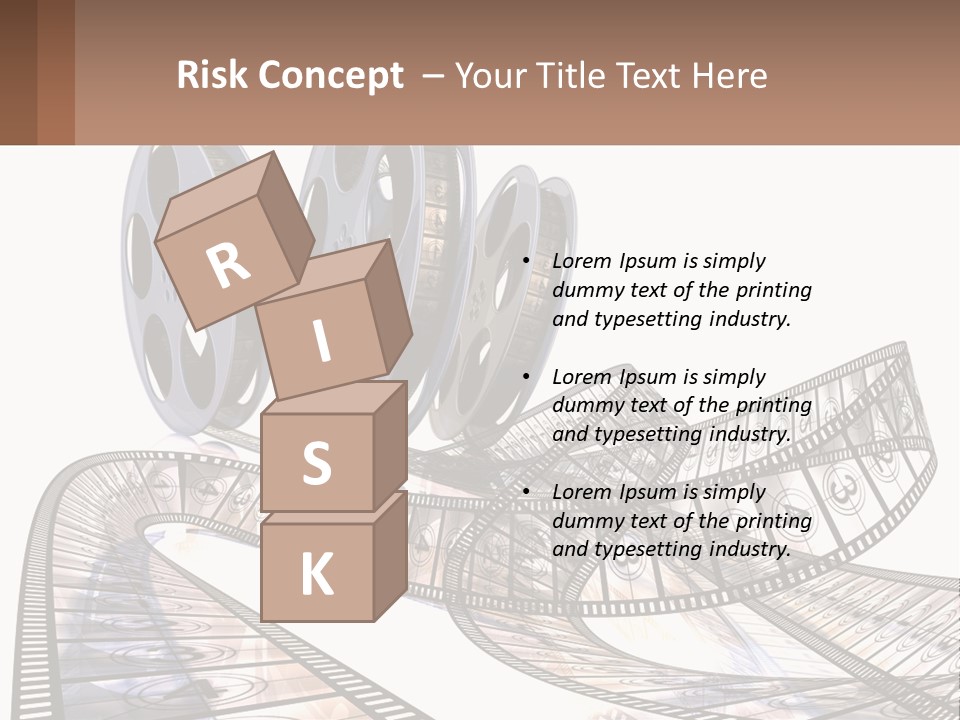A Film Reel With A Film Strip On Top Of It PowerPoint Template