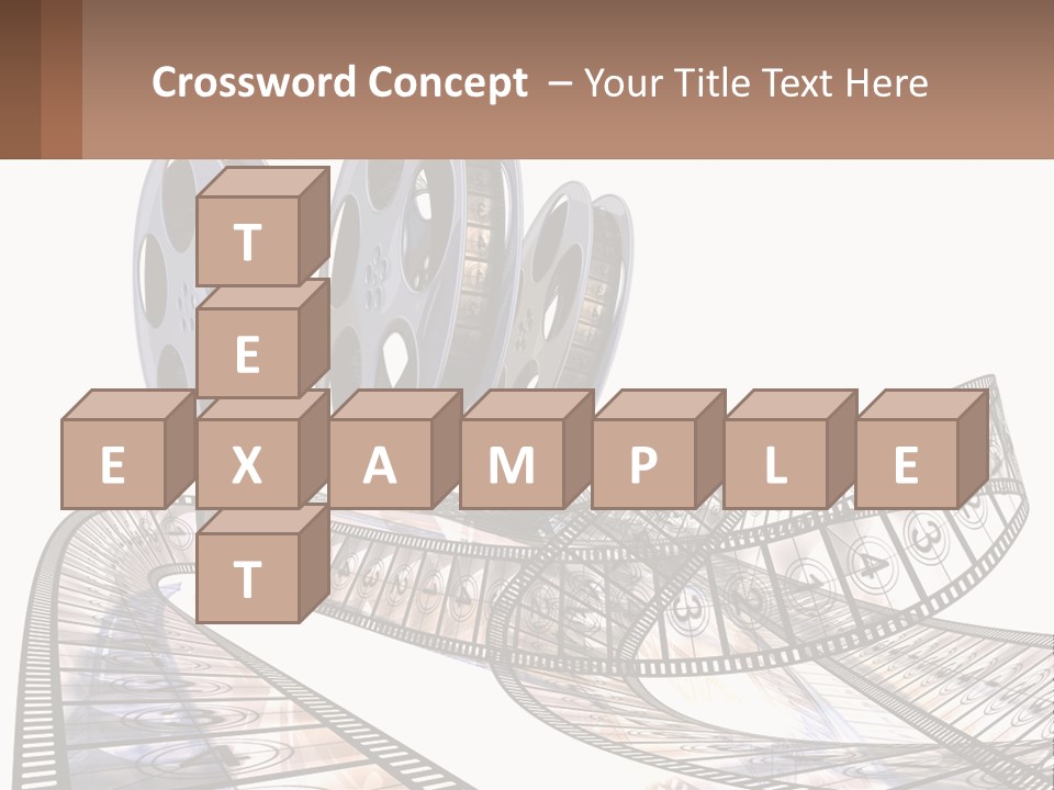 A Film Reel With A Film Strip On Top Of It PowerPoint Template