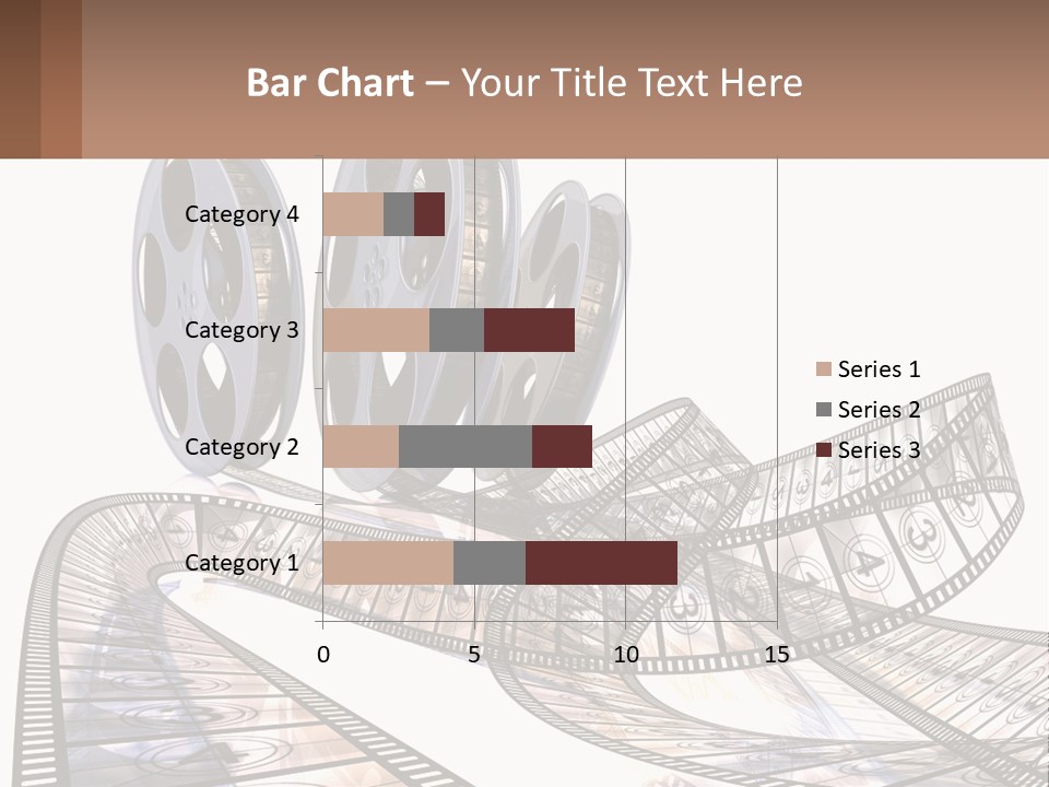 A Film Reel With A Film Strip On Top Of It PowerPoint Template