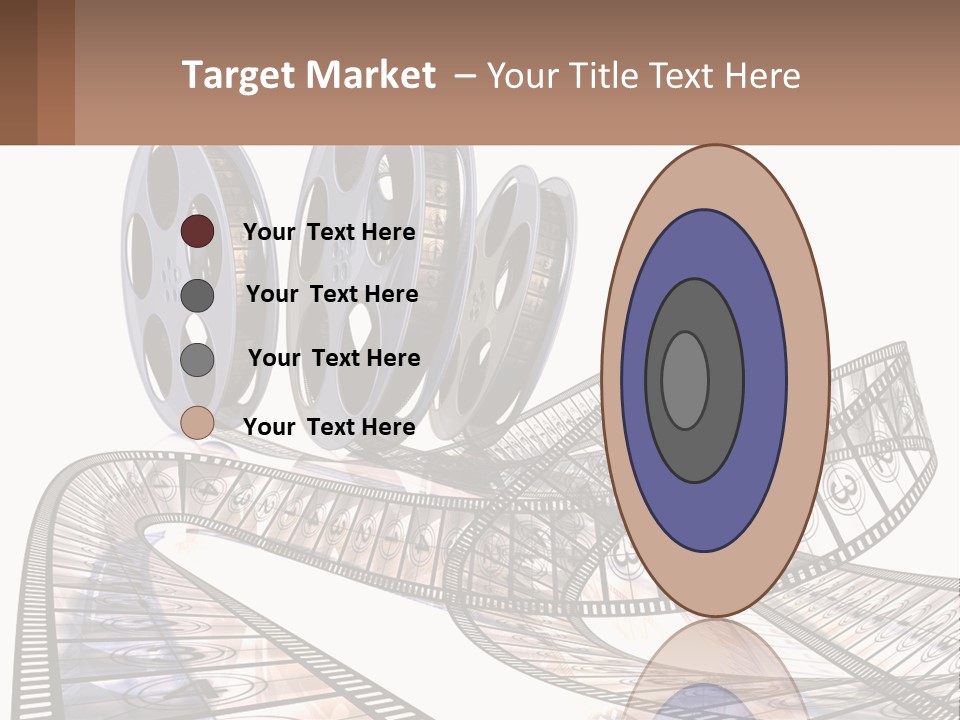 A Film Reel With A Film Strip On Top Of It PowerPoint Template