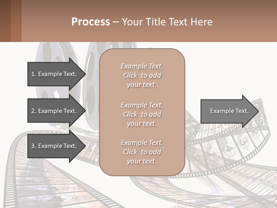 A Film Reel With A Film Strip On Top Of It PowerPoint Template