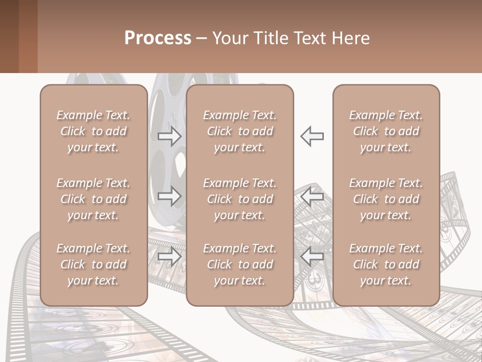 A Film Reel With A Film Strip On Top Of It PowerPoint Template