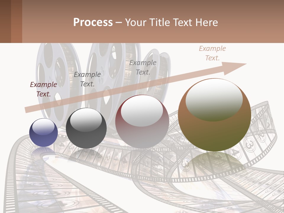 A Film Reel With A Film Strip On Top Of It PowerPoint Template