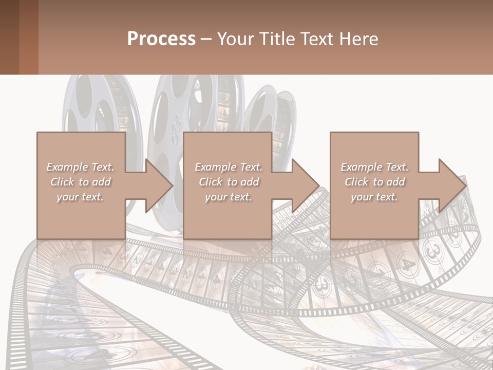 A Film Reel With A Film Strip On Top Of It PowerPoint Template