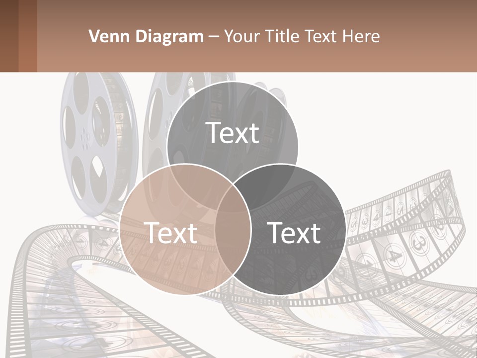 A Film Reel With A Film Strip On Top Of It PowerPoint Template