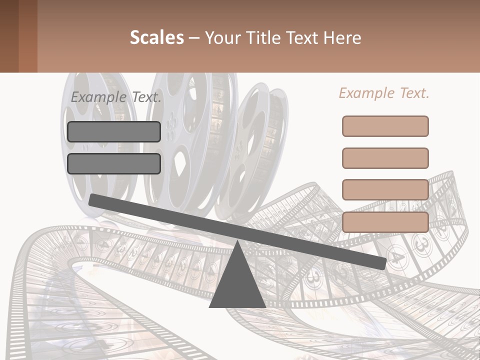 A Film Reel With A Film Strip On Top Of It PowerPoint Template