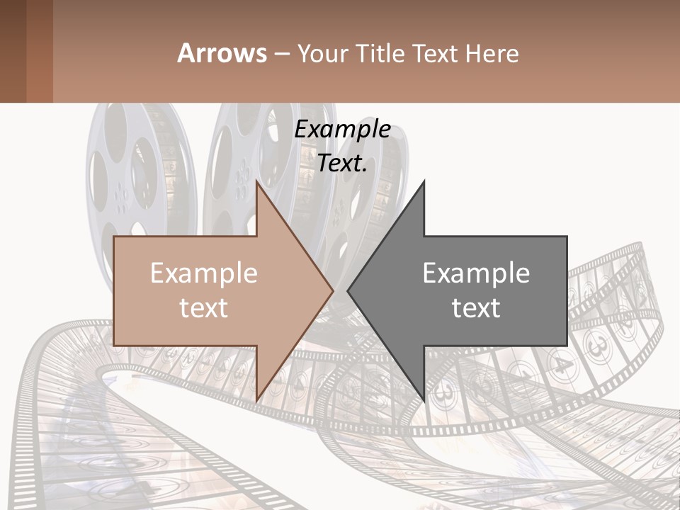 A Film Reel With A Film Strip On Top Of It PowerPoint Template