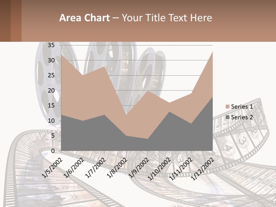 A Film Reel With A Film Strip On Top Of It PowerPoint Template